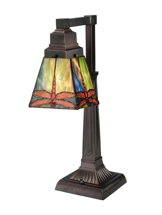 Meyda Tiffany - 48212 - One Light Desk Lamp - Prairie Dragonfly - Pbag Flame Orange