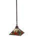 Meyda Tiffany - 49104 - One Light Pendant - Prairie Dragonfly - Rust,Wrought Iron
