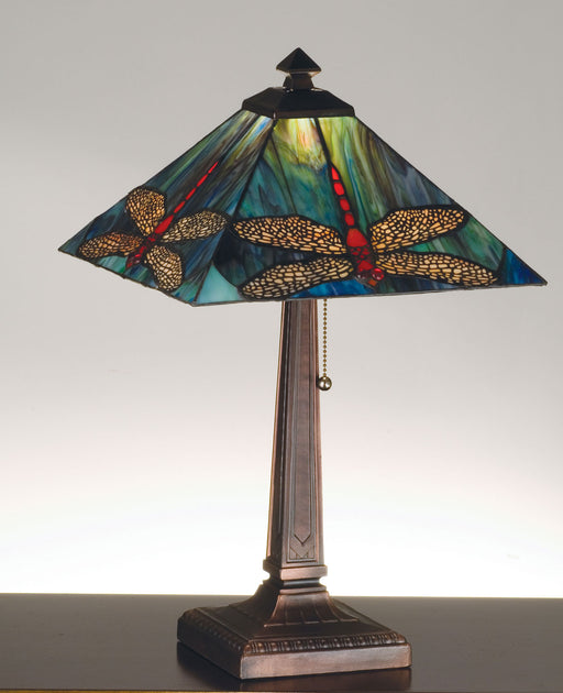 Meyda Tiffany - 26290 - One Light Table Lamp - Prairie Dragonfly - Pbag Flame Orange