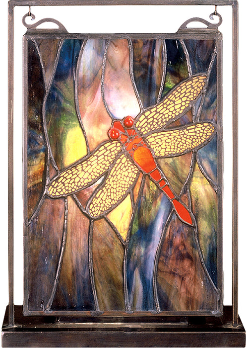 Meyda Tiffany - 56831 - Mini Tabletop Window - Dragonfly - Tarnished Copper