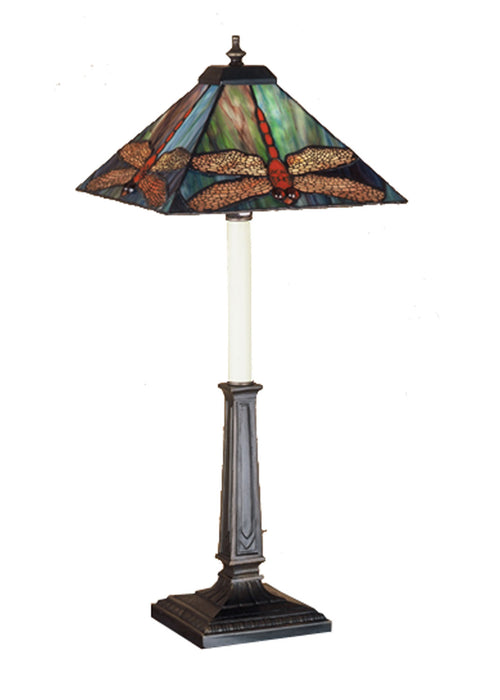 Meyda Tiffany - 47833 - One Light Table Lamp - Prairie Dragonfly - Nickel