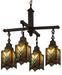 Meyda Tiffany - 31756 - Four Light Chandelier - Cottage Mission - Mahogany Bronze