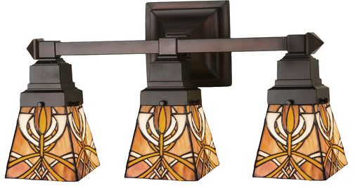 Meyda Tiffany - 31234 - Three Light Wall Sconce - Glasgow Bungalow - Antique Copper