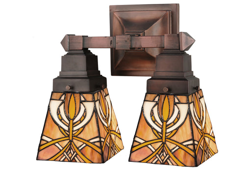 Meyda Tiffany - 26483 - Two Light Wall Sconce - Glasgow Bungalow - Antique