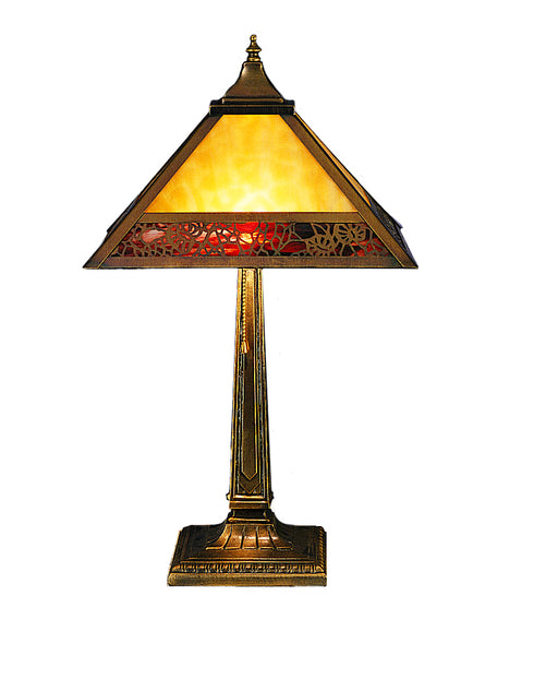 Meyda Tiffany - 26828 - One Light Table Lamp - Lotus Leaf - Mahogany Bronze