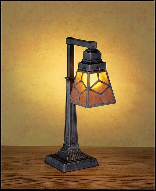 Meyda Tiffany - 27881 - One Light Desk Lamp - Diamond Craftsman - Amber