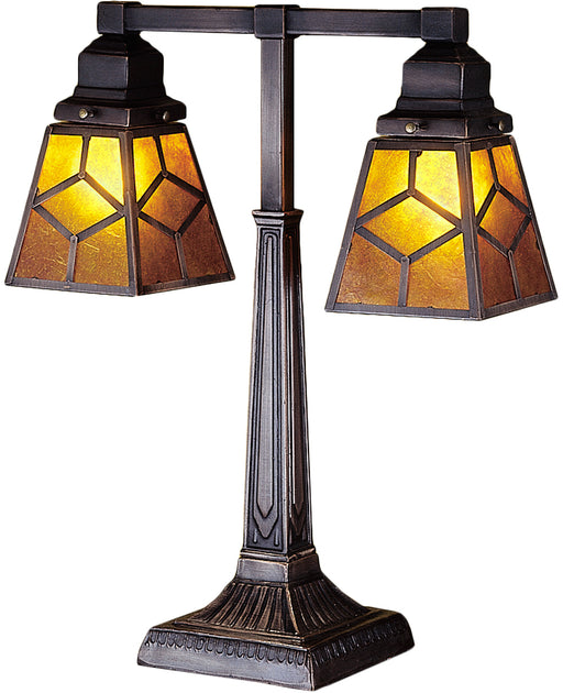 Meyda Tiffany - 27879 - Two Light Table Lamp - Diamond Craftsman - Amber