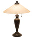 Meyda Tiffany - 66753 - Two Light Table Lamp - Saturn - Craftsman Brown