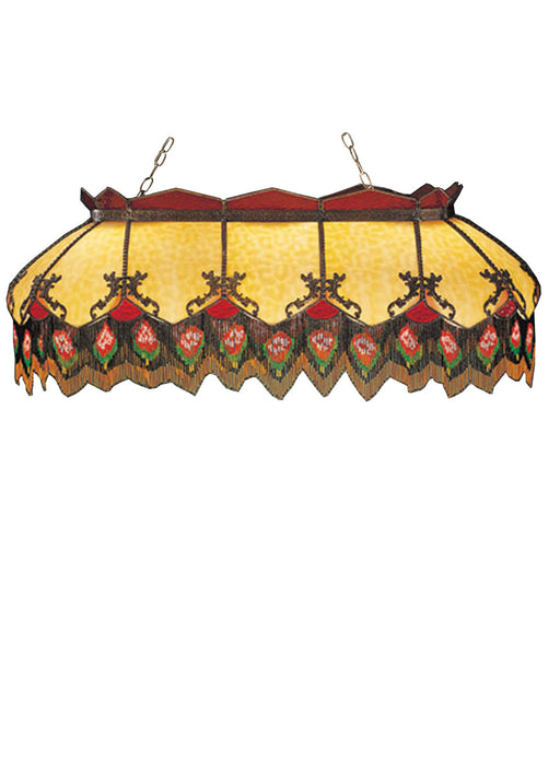 Meyda Tiffany - 28523 - Six Light Oblong Pendant - Isabella - Antique Brass
