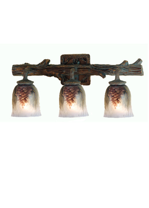 Meyda Tiffany - 49525 - Three Light Vanity - Pinecone - Natural Pine Tree