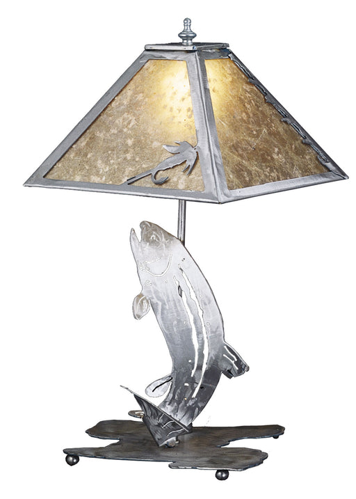 Meyda Tiffany - 24231 - One Light Table Lamp - Leaping Trout - Antique Copper