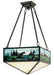 Meyda Tiffany - 38682 - Three Light Semi-Flushmount - Fly Fishing Creek - La/Eb/Bai Craftsman