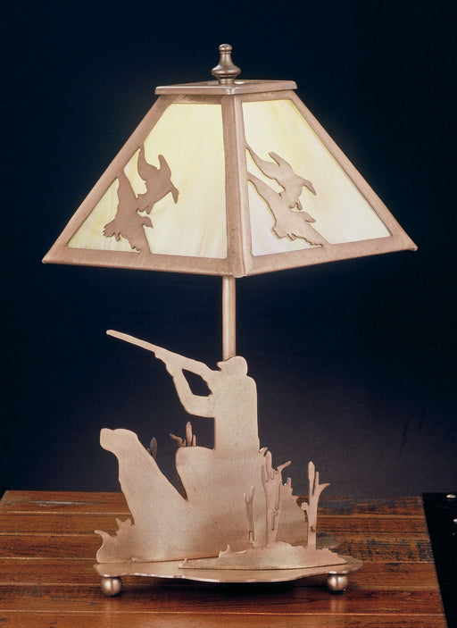 Meyda Tiffany - 50401 - Two Light Table Lamp - Duck Hunter - Antique Copper