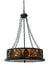 Meyda Tiffany - 29268 - Four Light Inverted Pendant - Mountain Pine - Textured Black/Amber Mica