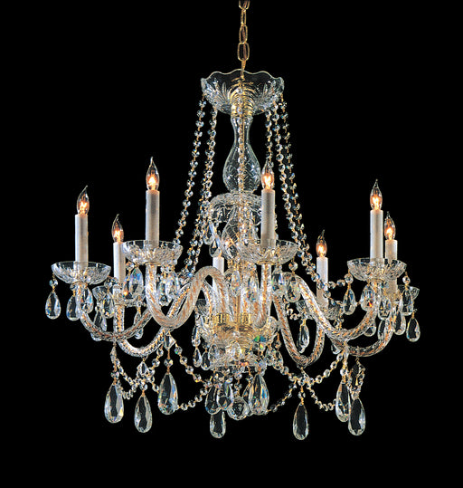 Crystorama - 1128-PB-CL-MWP - Eight Light Chandelier - Traditional Crystal - Polished Brass