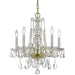 Crystorama - 1061-PB-CL-MWP - Five Light Mini Chandelier - Traditional Crystal - Polished Brass