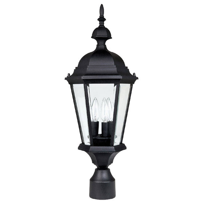 Capital Lighting - 9725BK - Three Light Outdoor Post Lantern - Carriage House - Black
