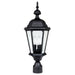 Capital Lighting - 9725BK - Three Light Outdoor Post Lantern - Carriage House - Black