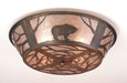 Meyda Tiffany - 10011 - Four Light Flushmount - Grizzly Bear On The Loose - Antique Copper