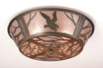 Meyda Tiffany - 10013 - Four Light Flushmount - Strike Of The Eagle - Antique Copper
