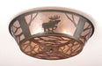 Meyda Tiffany - 10015 - Four Light Flushmount - Northwoods Moose On The Loose - Antique Copper