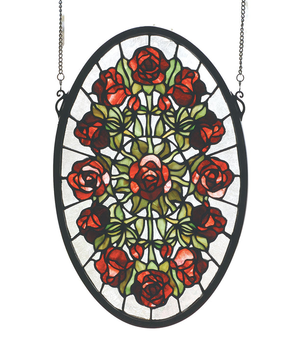 Meyda Tiffany - 66005 - Window - Oval Rose Garden - Antique Copper