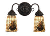 Meyda Tiffany - 74048 - Two Light Wall Sconce - Pine Barons - Antique