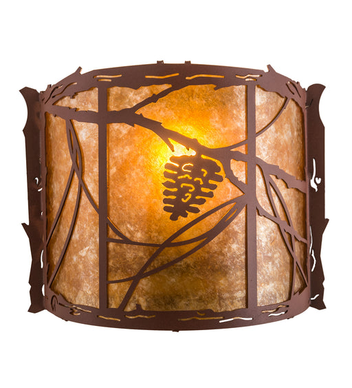 Meyda Tiffany - 77901 - One Light Wall Sconce - Whispering Pines - Rust