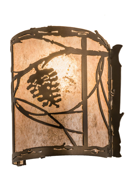 Meyda Tiffany - 78348 - One Light Wall Sconce - Whispering Pines - Antique Copper