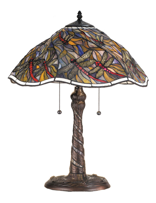 Meyda Tiffany - 82310 - Two Light Table Lamp - Spiral Dragonfly - Paba Bapa Flame