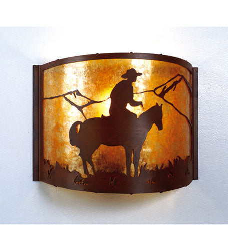 Meyda Tiffany - 81570 - One Light Wall Sconce - Cowboy - Rust