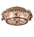 Meyda Tiffany - 82070 - Four Light Flushmount - Oak Leaf & Acorn - Antique Copper