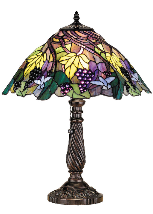 Meyda Tiffany - 82303 - Table Lamp - Spiral Grape - Mahogany Bronze