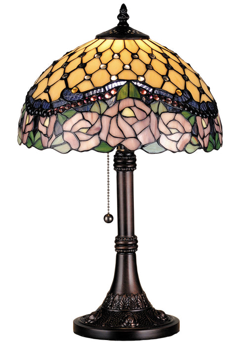 Meyda Tiffany - 82304 - Table Lamp - Jeweled Rose - Mahogany Bronze