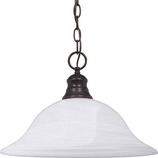Nuvo Lighting - 60-391 - One Light Pendant - Alabaster Glass Hanging Dome - Old Bronze