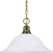 Nuvo Lighting - 60-392 - One Light Pendant - Alabaster Glass Hanging Dome - Polished Brass