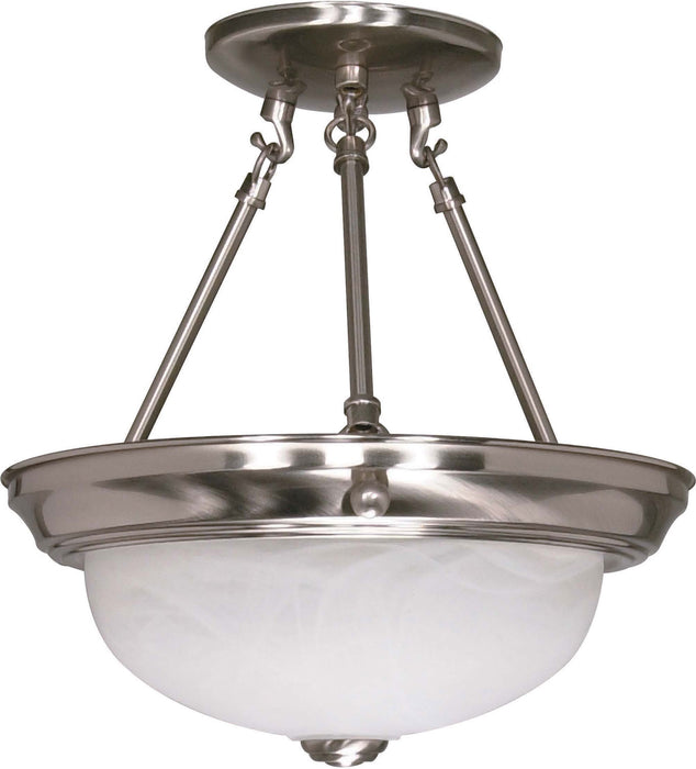 Nuvo Lighting - 60-200 - Two Light Semi Flush Mount - Brushed Nickel