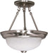 Nuvo Lighting - 60-200 - Two Light Semi Flush Mount - Brushed Nickel