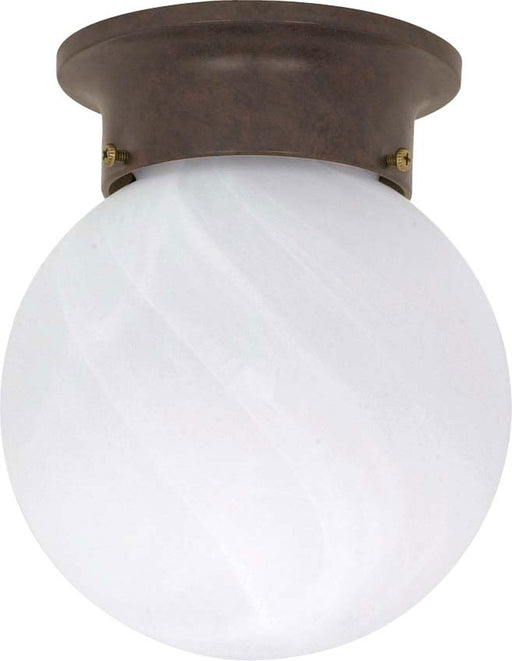Nuvo Lighting - 60-259 - One Light Flush Mount - 6 Alabaster Ball - Old Bronze