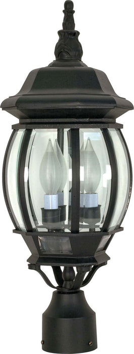 Nuvo Lighting - 60-899 - Three Light Post Lantern - Central Park - Textured Black