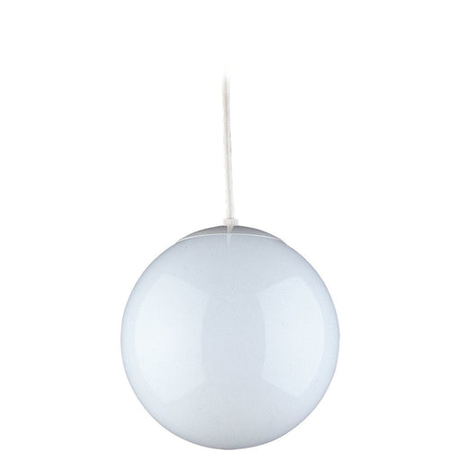 Generation Lighting - 6018-15 - One Light Pendant - Leo - Hanging Globe - White