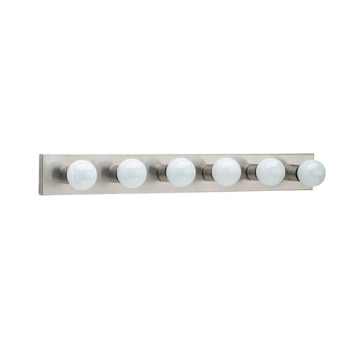 Generation Lighting - 4739-98 - Six Light Wall / Bath - Center Stage - Brushed Stainless