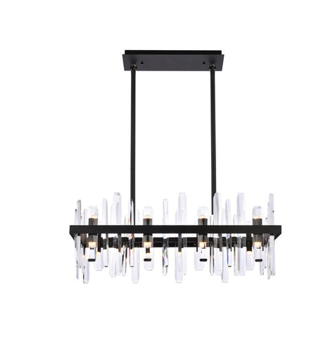 Serena 16 Light Chandelier Black