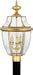 Quoizel - NY9043B - Three Light Outdoor Post Lantern - Newbury - Polished Brass