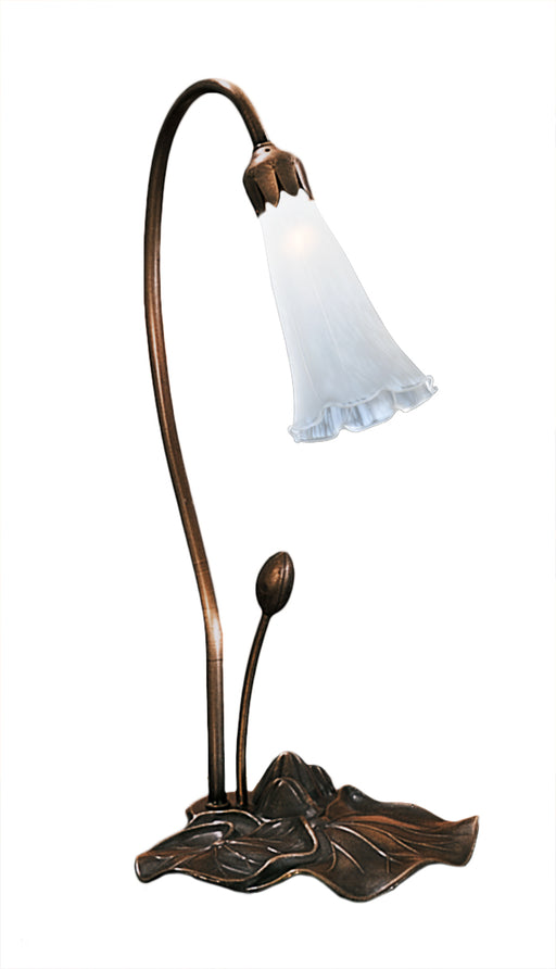 Meyda Tiffany - 14043 - One Light Accent Lamp - White Pond Lily - Bronze