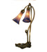 Meyda Tiffany - 14064 - Two Light Accent Lamp - Pink/Blue Pond Lily - Earth