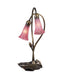 Meyda Tiffany - 14110 - Two Light Accent Lamp - Pink Pond Lily - Timeless Bronze,Custom