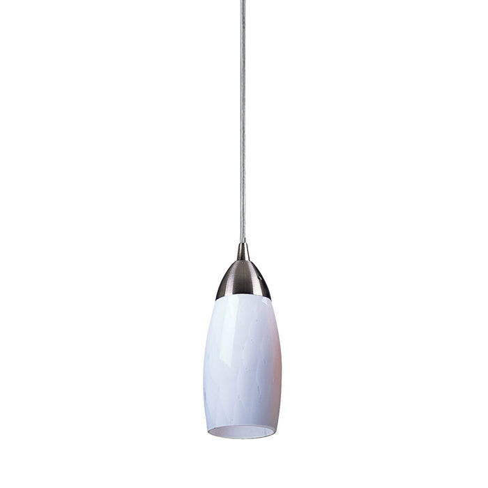 Elk Lighting - 110-1WH - One Light Mini Pendant - Milan - Satin Nickel