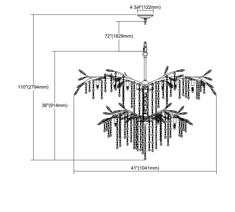 18 Light Chandelier - Lighting Design Store