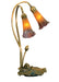 Meyda Tiffany - 13008 - Two Light Accent Lamp - Amber/Purple Pond Lily - Antique